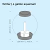 Classic 15 Acrylic 4 Gallon Aquarium With White LED Light Modern Compact Tank for Tabletop or Tabletop Monitor Fishbowl Fish Pet - Image 6