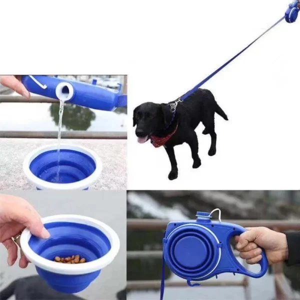 All-in-One Dog Leash with Water Bottle & Bowl - Image 3