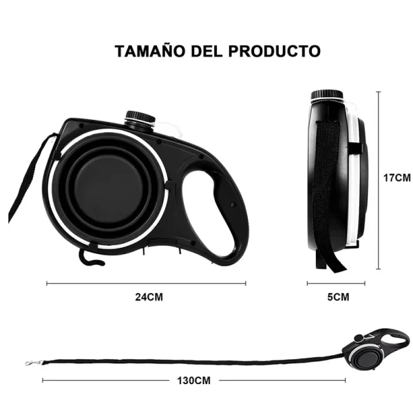 All-in-One Dog Leash with Water Bottle & Bowl - Image 5