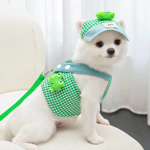 Cute Pet Outfit Set – 3-in-1 Harness, Leash & Cap - Image 4