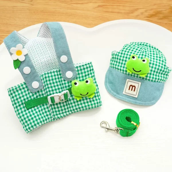Cute Pet Outfit Set – 3-in-1 Harness, Leash & Cap - Image 5
