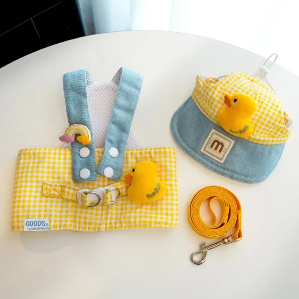 Cute Pet Outfit Set – 3-in-1 Harness, Leash & Cap - Image 3